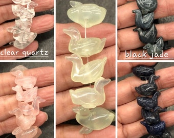 Stone Ducks Beads 14-16mm x 17-20mm