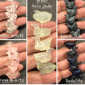 Stone Ducks Beads 14-16mm x 17-20mm