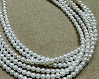 Freshwater Pearls White Round 4-5mm 15.5" Strand