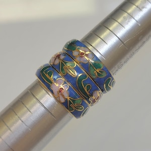 Chinese Cloisonné Floral Design Ring - Etsy