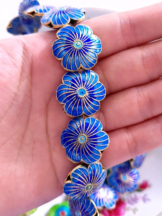 20mm Enamel Puffy Flat Flower Beads - Etsy