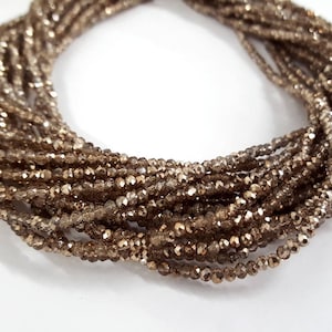 2mm Chinese Crystals Rondelles Gold Finish 16&quot;