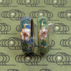 Chinese Cloisonné Floral Design Ring - Etsy