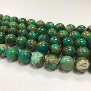 10 mm echte natuurlijke kleur turquoise ronde kralen B-kwaliteit