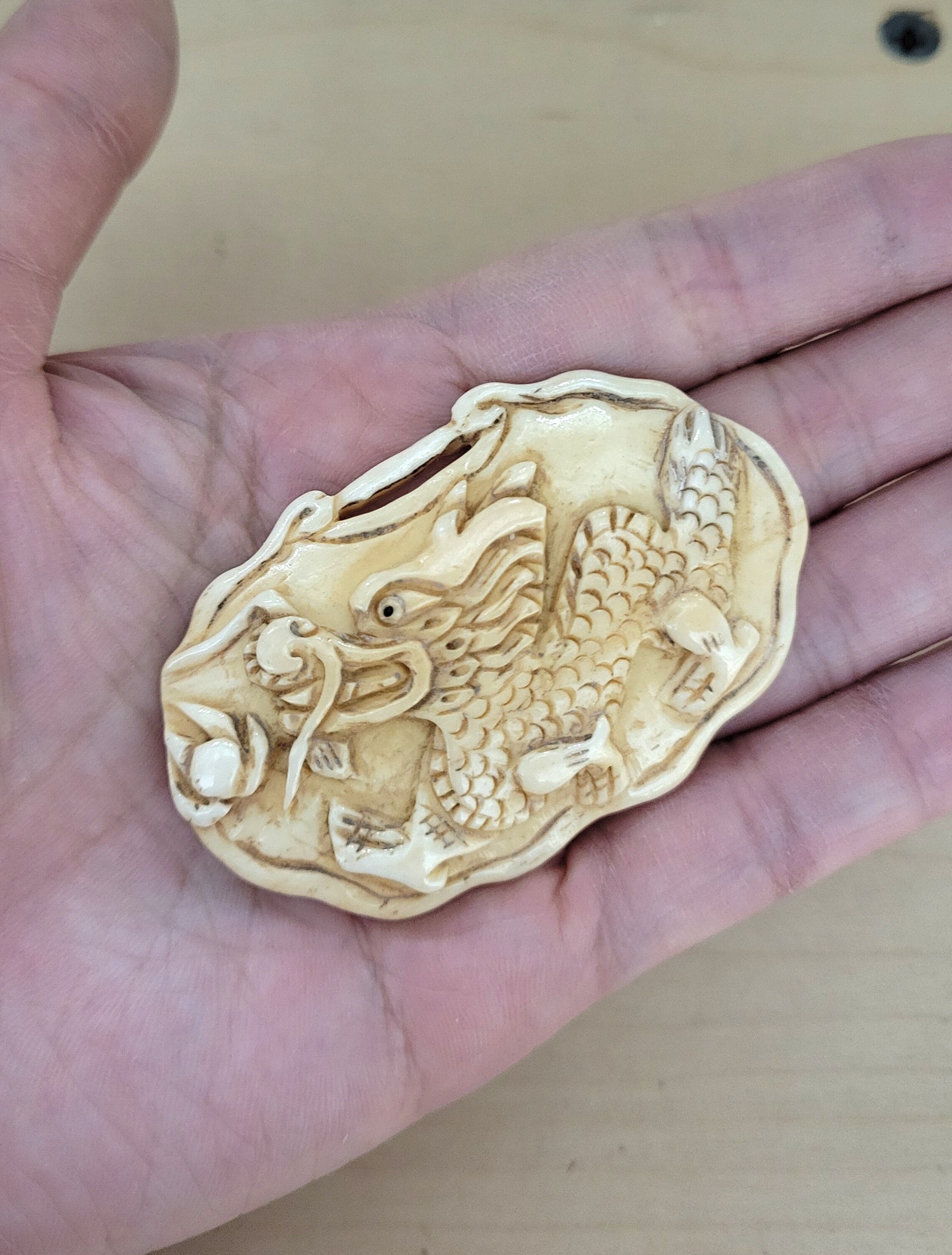 Hand Carved Vintage Chinese Zodiac Animal Bone Pendant - Etsy