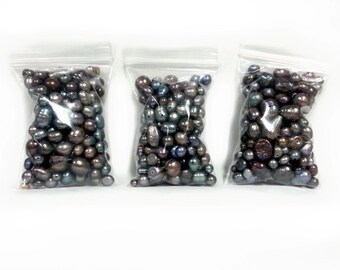 Loose Freshwater Pearls in Assorted Shapes and Sizes (Peacock)