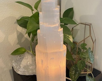 Selenite Crystal Tower | Charging Tower | Energy Cleansing Decor