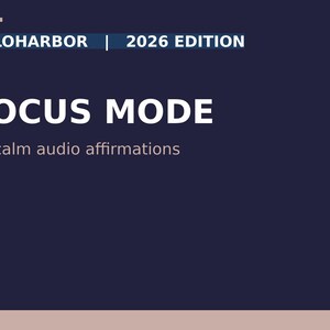 Focus Mode Audio Pack | 10 Calm AI Affirmations, Deep Work Meditation (Digital Download)