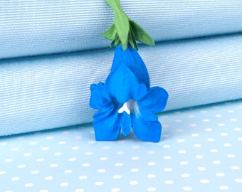 Blue Gentian, Brooch,Pin,Lapel pin.