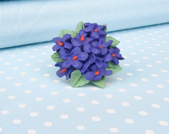 Violet Posy Brooch Pin