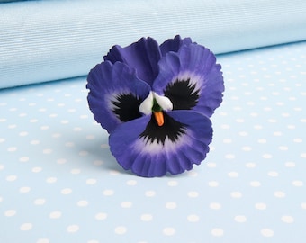 Pansy Brooch Pin ,available in purple,lilac,pale blue,and yellow