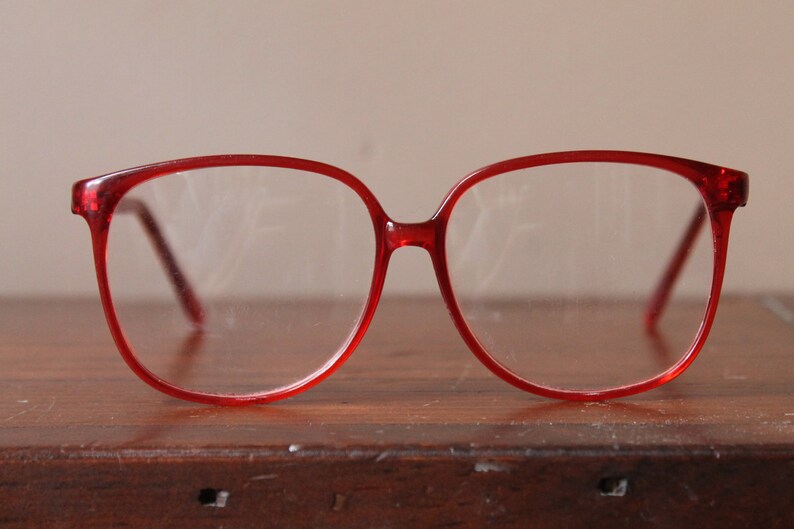 80s Round Red Sally Jesse Raphael Eye Glasses | Etsy