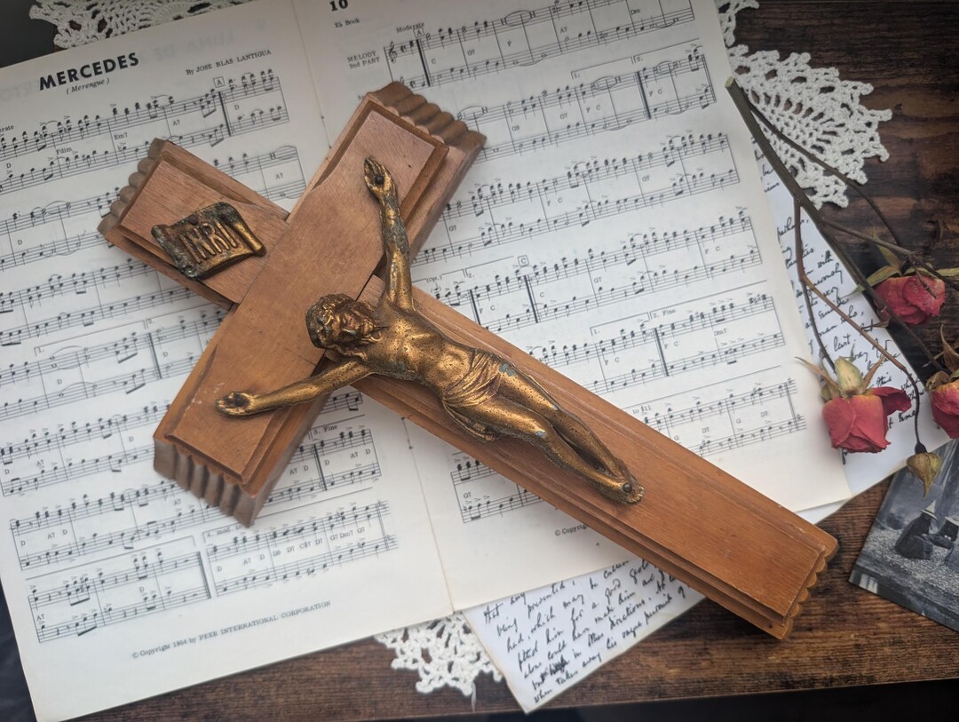 Vintage Crucifix Jesus on the Cross Last Rites - Etsy