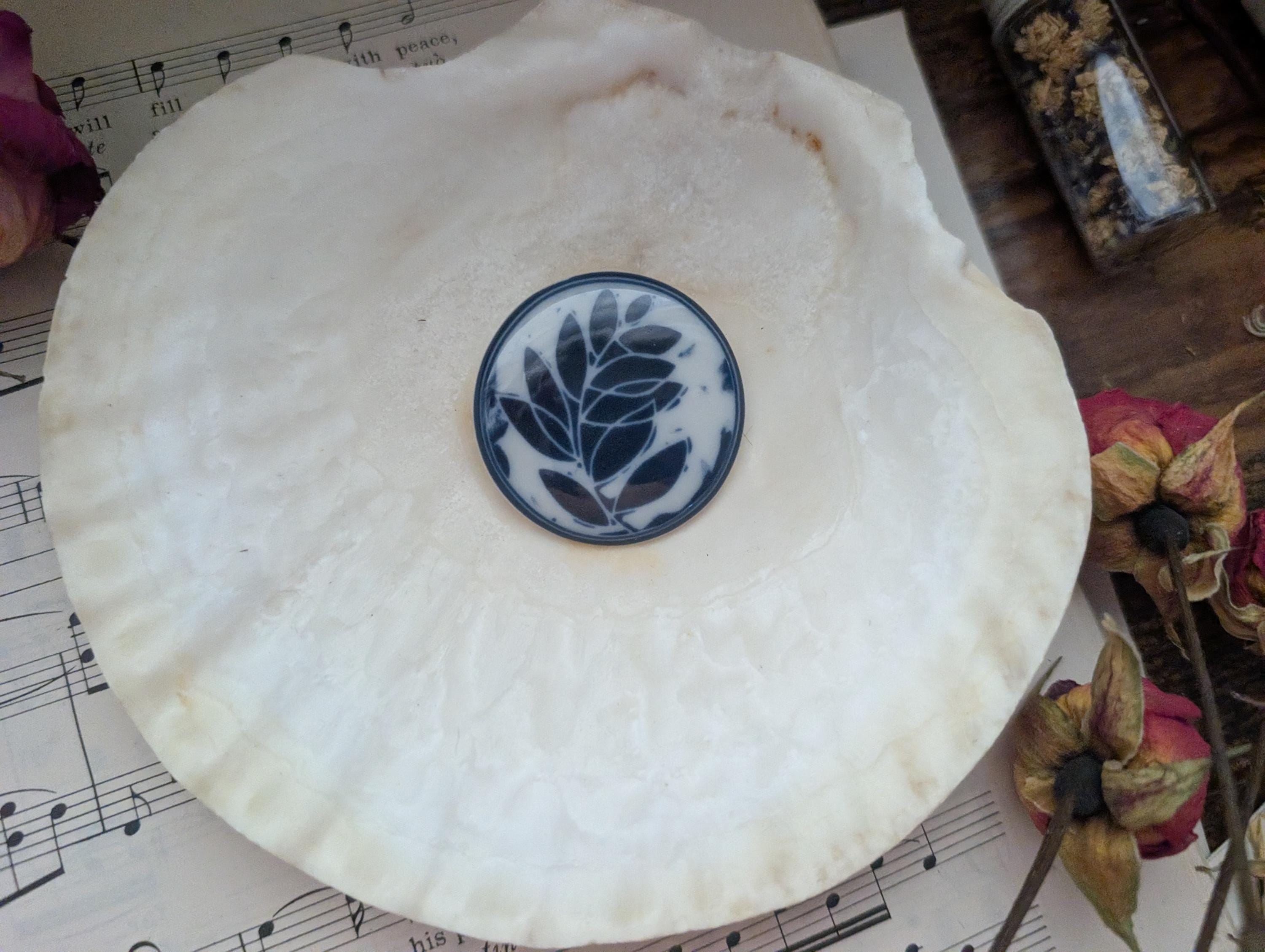 Vintage Dansk Japan Ceramic Blue White Floral Brooch - Etsy