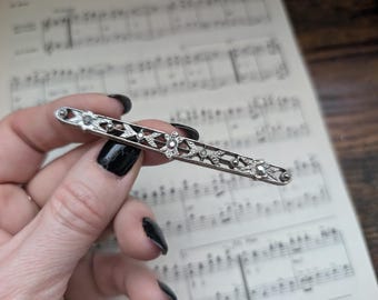 vintage mooie lange broche in art-decostijl