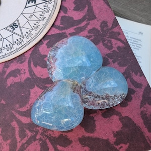vintage blue glass brooch