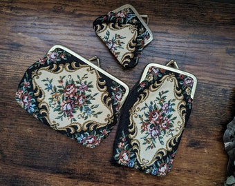 vintage set of 3 coin purses