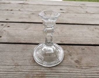 Vintage glass candlestick holder