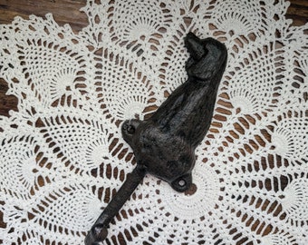 metal dog coat hook wall hanging