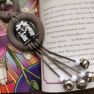 Horned goddess witches bells, hanging home protection charm