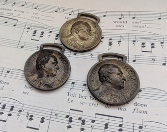Vintage Pope Pius xi Chicago medal set of 3