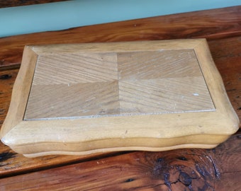 Vintage wooden jewelry box
