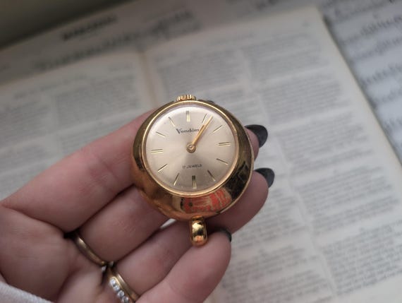 Vintage 17 Jewels Vendome Watch Pendant Goldtone - Etsy