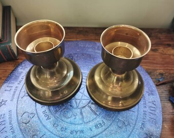 Vintage brass candle holders vintage altar decor home decor