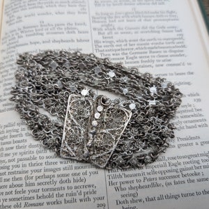 ANTIQUE Filigree silver Chain mail Bracelet Silver Cuff Bracelet from Egypt