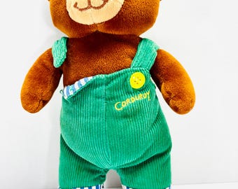 Corduroy Bear Green Overalls Plush Toy Eden Toys 1997 Vintage