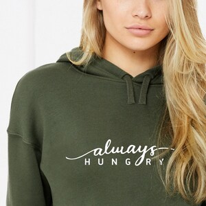 Always Hungry Cropped Fleece Hoodie