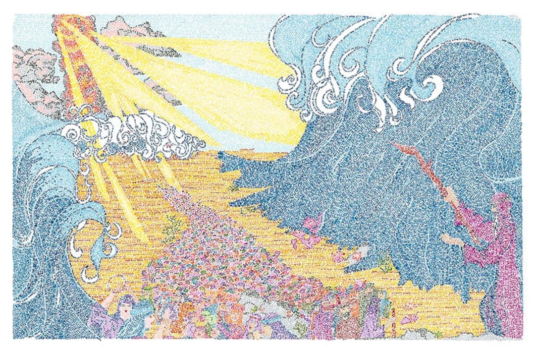 Parting of the Red Sea - Entire Book of Exodus Print or Giclee