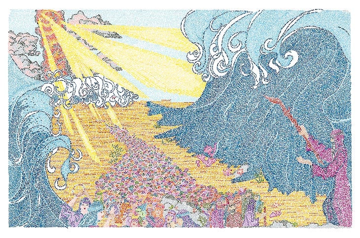 Parting of the Red Sea - Entire Book of Exodus Print or Giclee