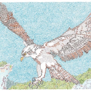 Isaiah 40 On Wings of Eagle print or Giclee Israel wall art  Israel Calligraphy Scripture Art  ישיהו