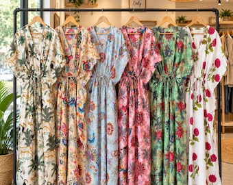 Organiczna, ciemnoczerwona sukienka maxi w stylu boho z dekoltem w serek i odkrytymi plecami, świąteczna sukienka typu kaftan