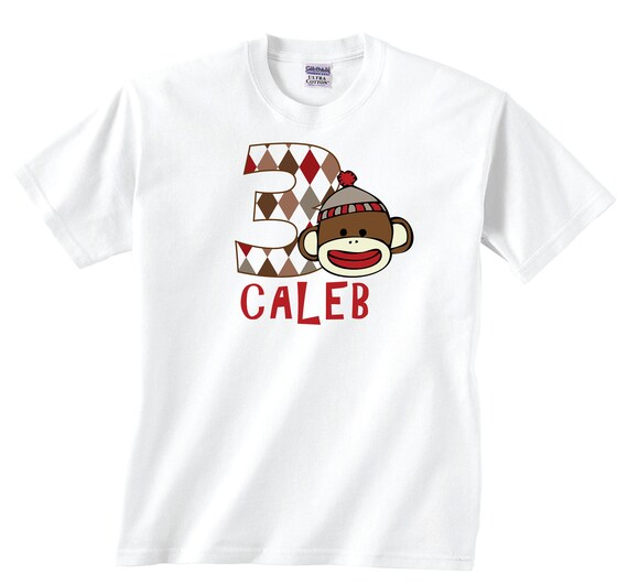 Items similar to Sock Monkey Shirt, Customizable tshirt or bodysuit