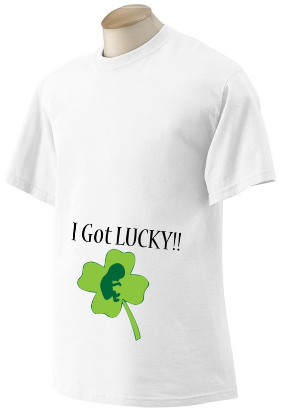 st patricks day baby announcement tshirt mom