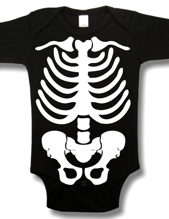 Items similar to Halloween Baby Skeleton Shirt, Costume Tshirt or