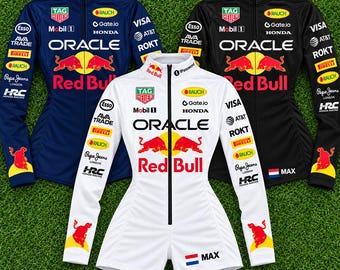 Max Verstappen inspirierter Rennanzug für Damen, langärmeliges Kostüm im F1-Stil, Motorsport-Outfit