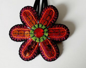 Barrette cheveux fleur