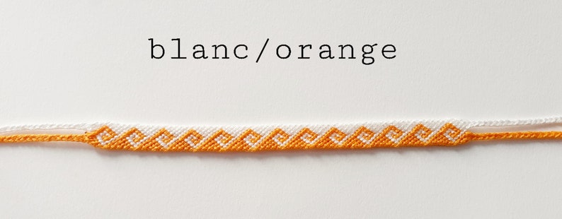 Bracelet brésilien motif vague Orange