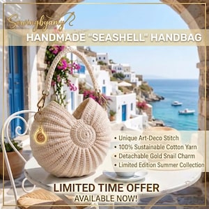 Nautilus Shell Crochet Bag Pattern | Beginner Friendly Seaside Purse (PDF Download)