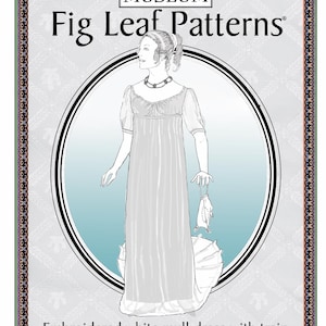 イチジクの葉模様 215. サイズ18-28：トレーン付きマルドレス、1805年頃
