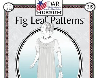 Fig Leaf Patterns 215.18-28: Mull Dress with Train, c.1805