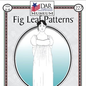 Fig Leaf Patterns 227.8-18, Bib Front Dress, c. 1798-1805