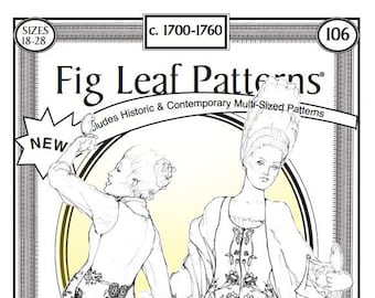 Fig Leaf Patterns 106, size 18-28: Crewel Jumps, c. 1700-1760