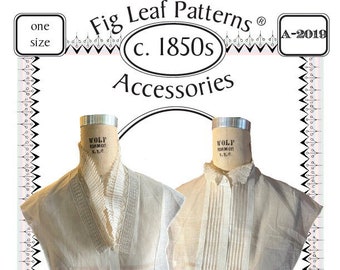 Fig Leaf Patterns Accessories A-2019, Two Chemisettes, 1850s