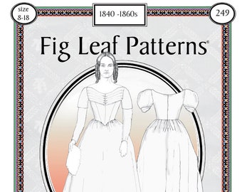 FLP 249.8-18 Bodice & Skirt Ensemble, 1840-1860s