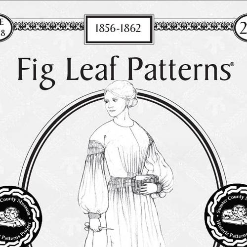 Fig Leaf Patterns 202 Day Dress With Yoke 18561862 Sizes 18 Etsy