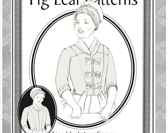 Fig Leaf Patterns 107, Jacket, c. 1770-1785, size 08 to 18, updated December 2018